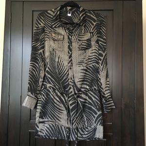 Nikibiki 3/4 Button Front Long Sleeve Dress